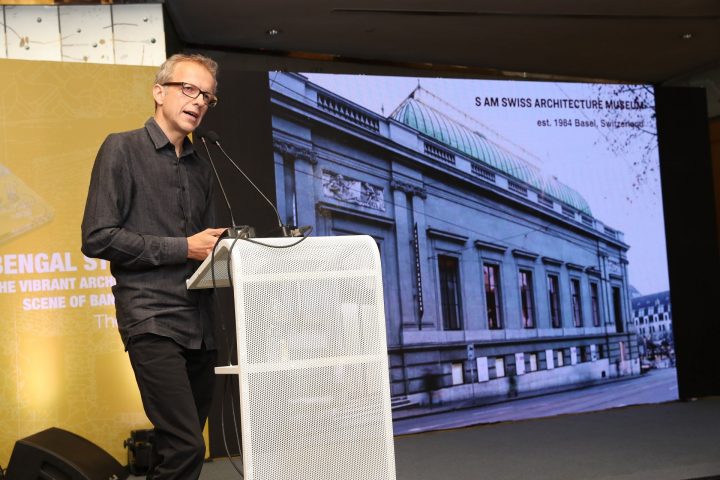 Presentation by Niklaus Graber, curator of the exhibition and co-editor of the book at the launching ceremony of the book Bengal Stream: A Vibrant Architecture Scene of Bangladesh.