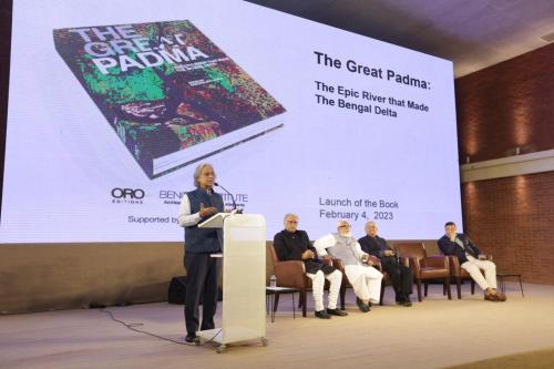 Abul Khair at the book launch event of The Great Padma