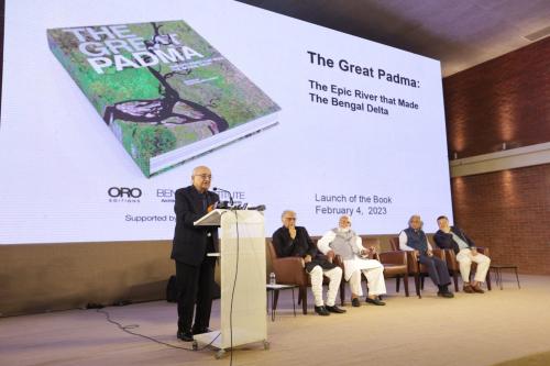 Rehman Sobhan at the book launch event of The Great Padma