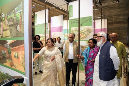 Salman Fazlur Rahman and Selina Hayat Ivy at Nogornama Exhibition