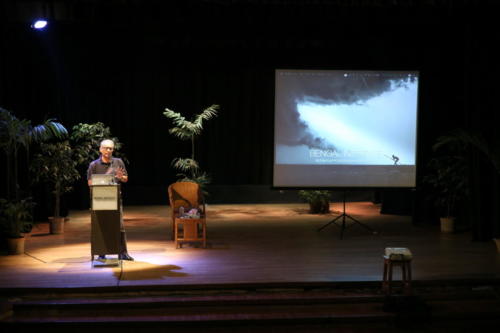 Kazi Khaleed Ashraf at Dirk van Gameren's public lecture "Building Landscapes" at Chhayanaut