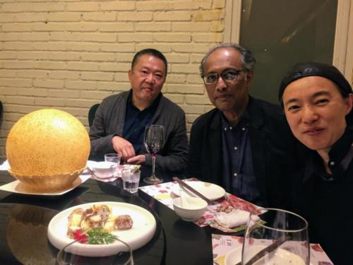 With Wang Shu and his partner Lu Wenyu.