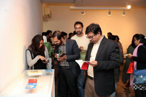 Participants exploring Books by Urban Design Associates