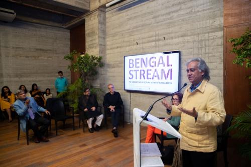 Abul Khair during the inaguration ceremony of "Bengal Stream: The Vibrant Architecture Scene of Bangladesh"