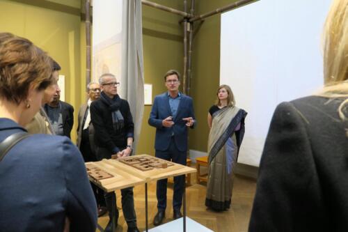 Curators Niklaus Graber, Andreas Ruby and Viviane Ehrensberger at the opening ceremony of Bengal Stream at Basel